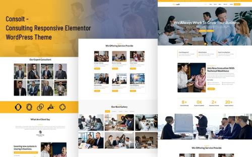 Consolt - Consulting Responsive Elementor WordPress Theme theme free